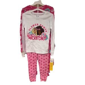 Barbie Pajama Set Kids Size 6 Four Pieces (two Sets)